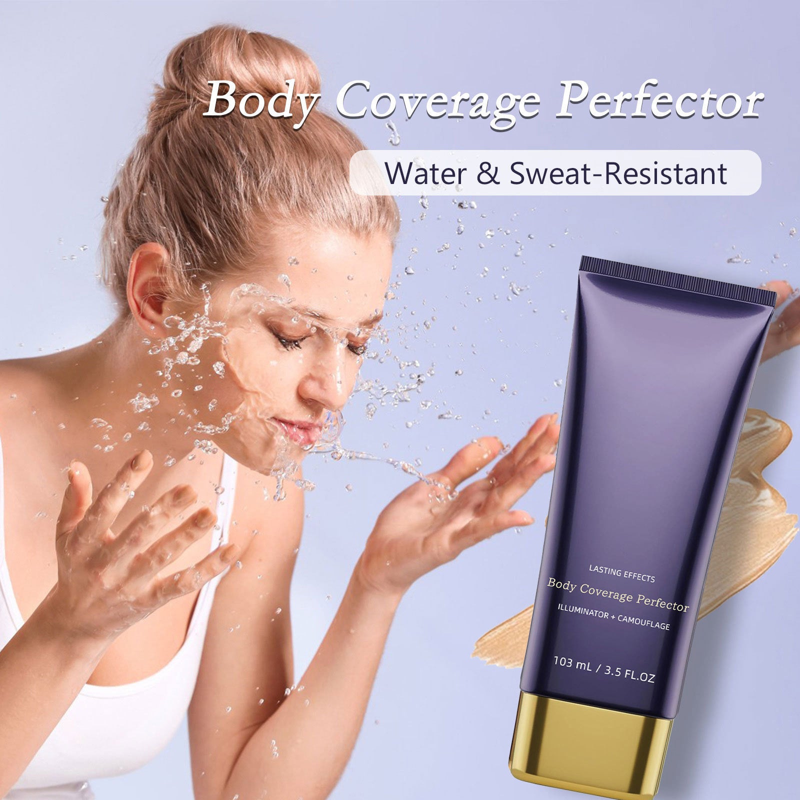 Cross-border body tattoo concealer liquid concealer moisturizing cream waterproof and sweatproof, covering tattoos, birthmarks, and scars for full coverage.