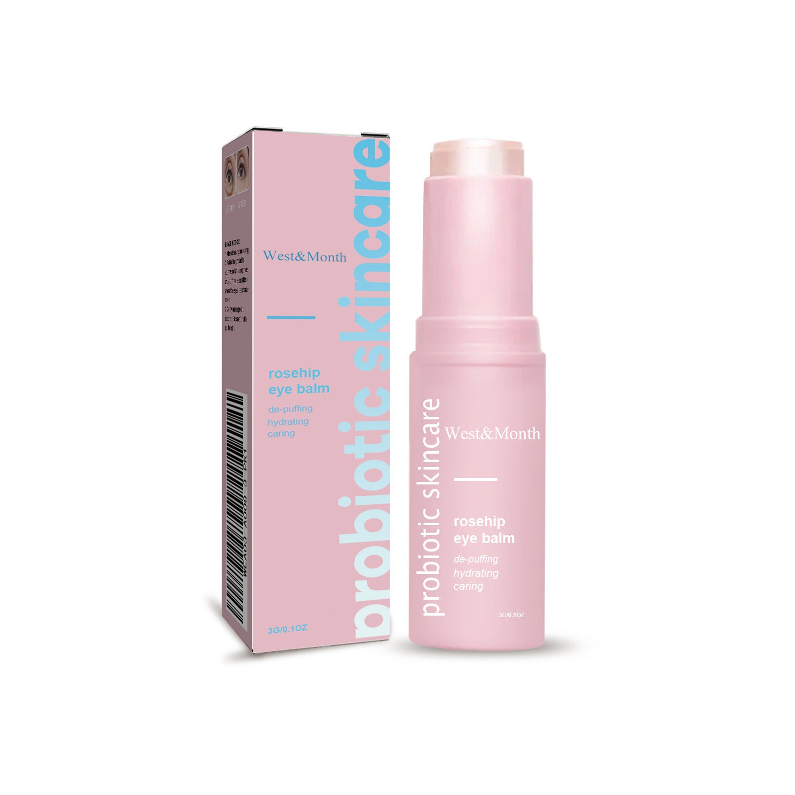 West&Month Rosehip Eye Cream Stick reduces fine lines and eye bags, hydrates and firms the skin