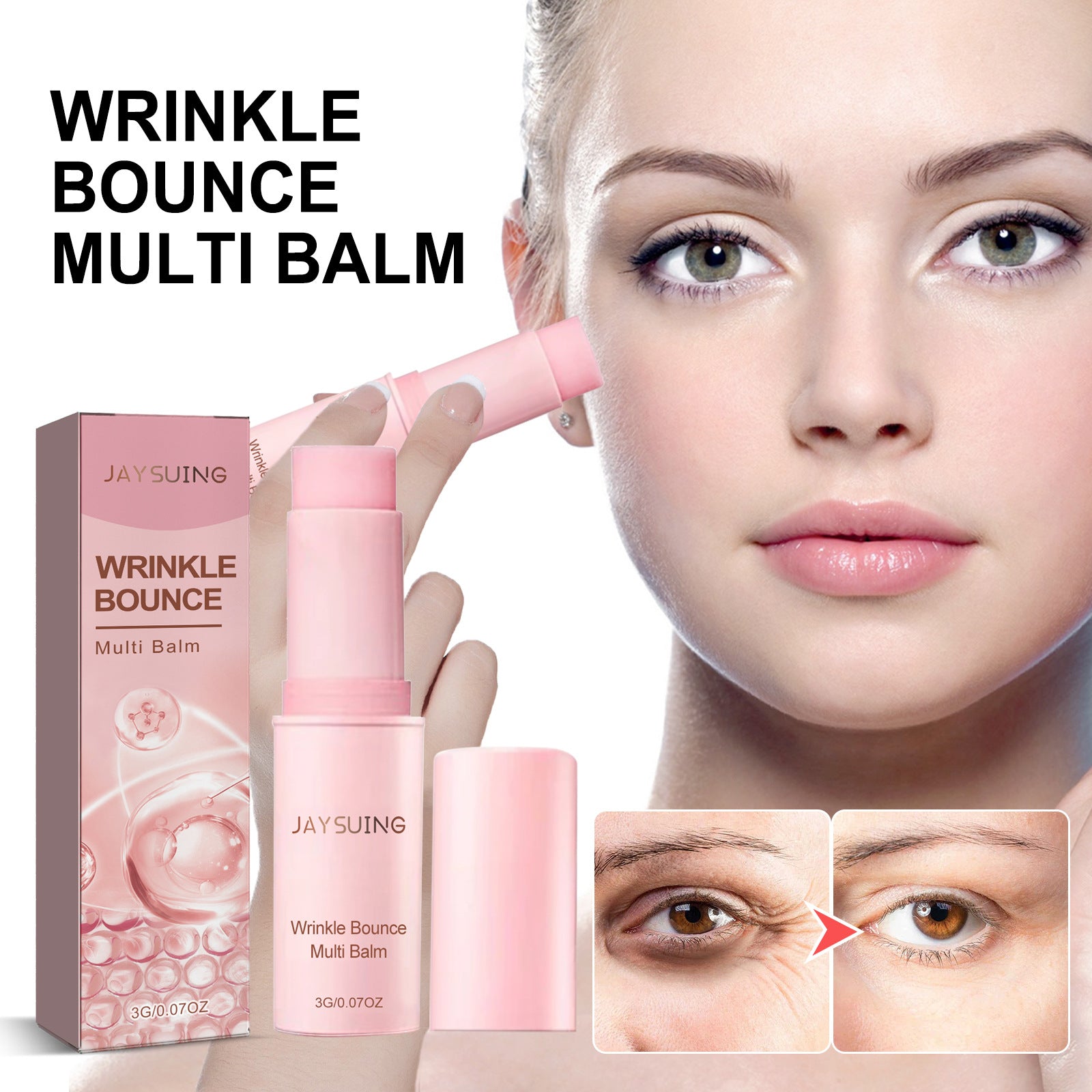 Jaysuing Anti-wrinkle Moisturizing Cream hydrates and nourishes the skin, reduces fine lines around the eyes, face and neck, and brightens the skin