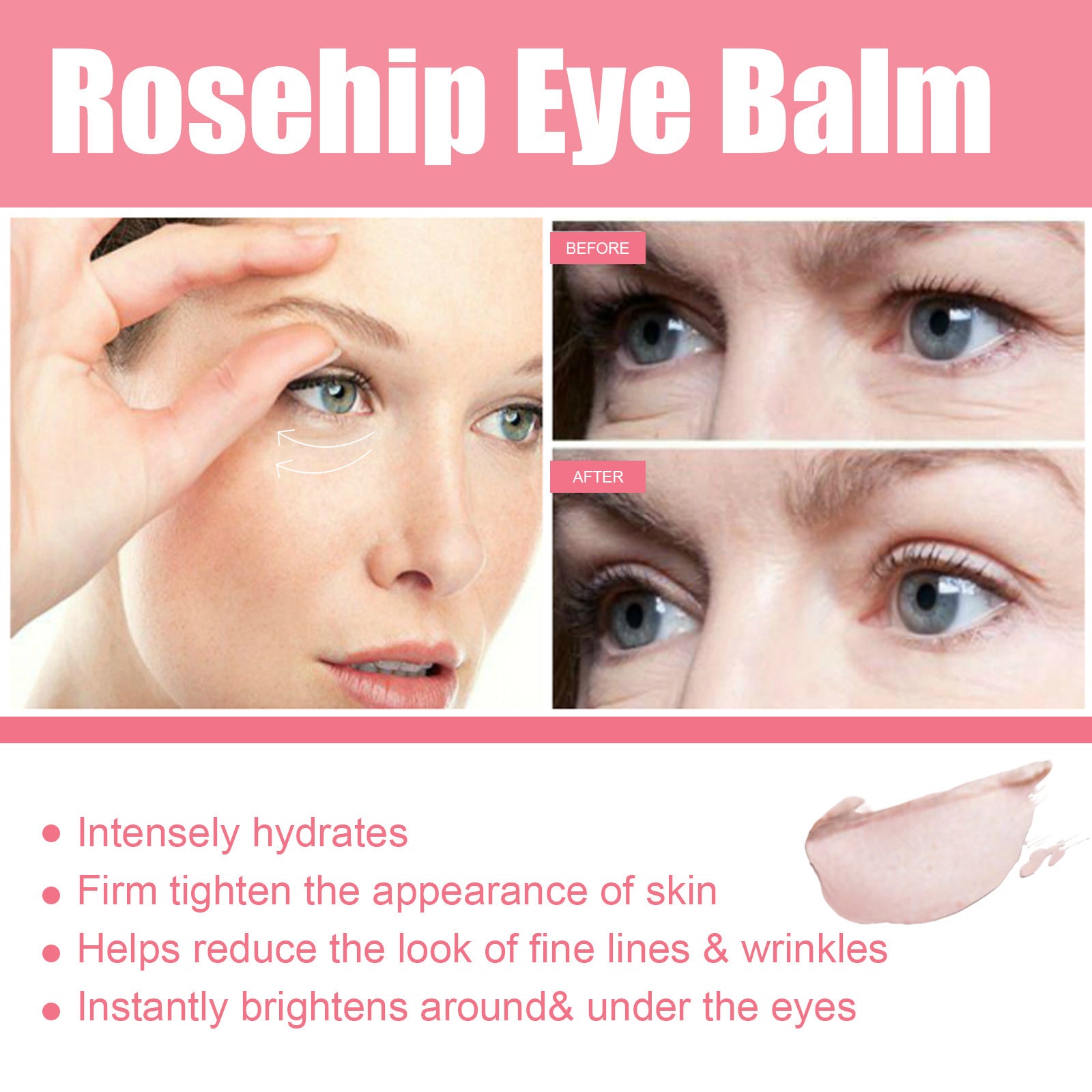 West&Month Rosehip Eye Cream Stick reduces fine lines and eye bags, hydrates and firms the skin