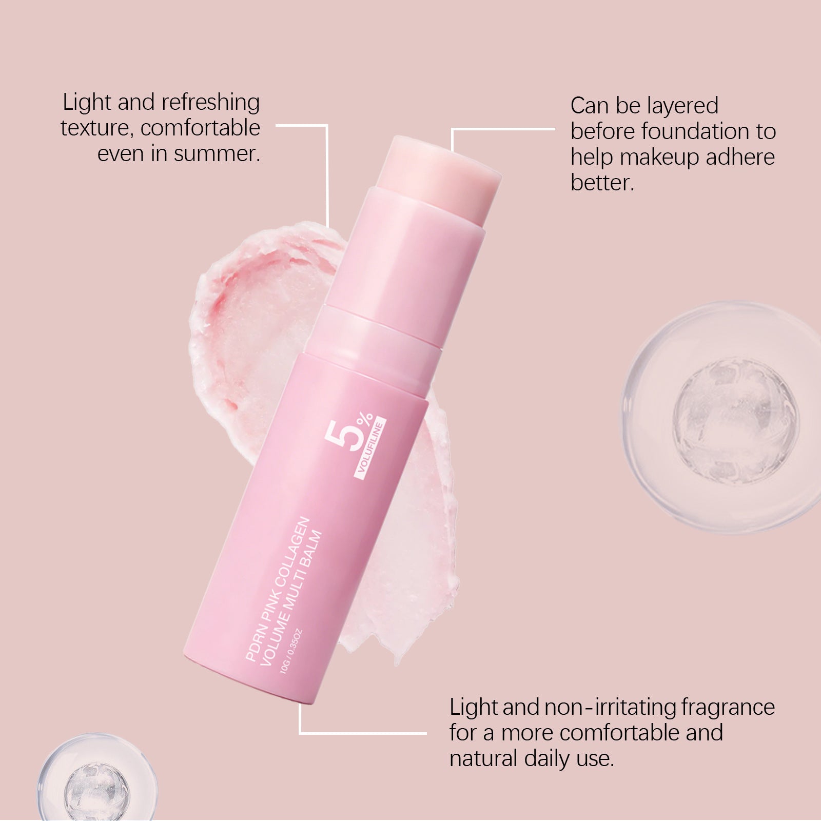 Cross-border best-selling rich and multi-effect moisturizing stick PDRN PINK COLLAGENVOLUME MULTI BALM