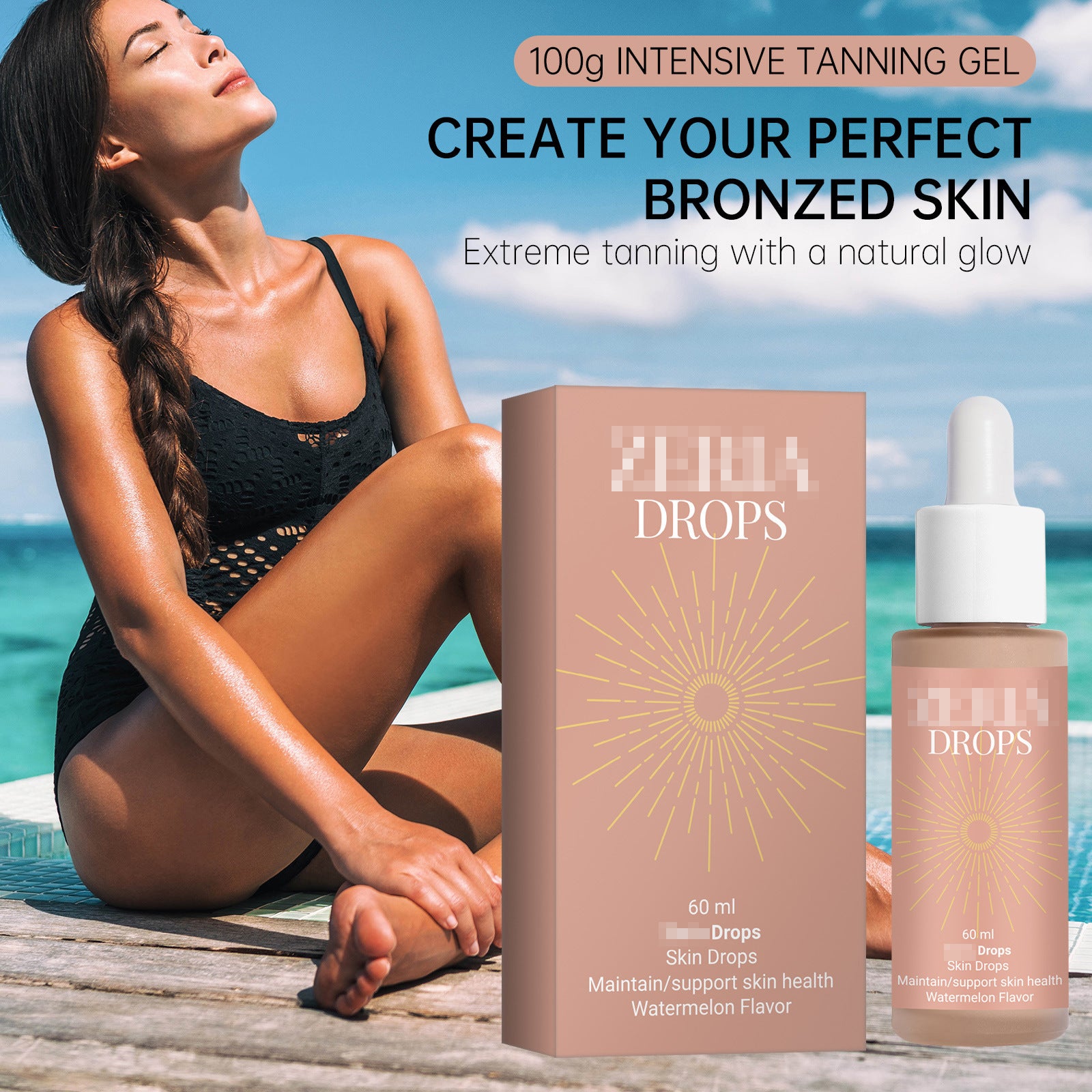 Cross-border hit Skin Drops Natural Tanning Drops Sunless Tanning Drops