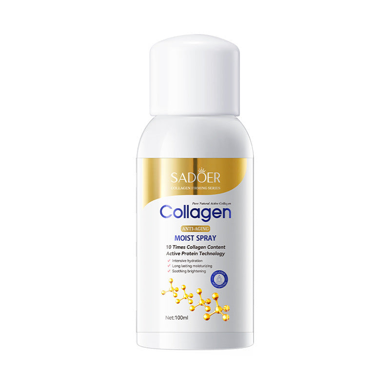 Cross-border spot collagen moisturizing spray, SADOER anti-wrinkle hydrating and moisturizing spray, factory direct sales.