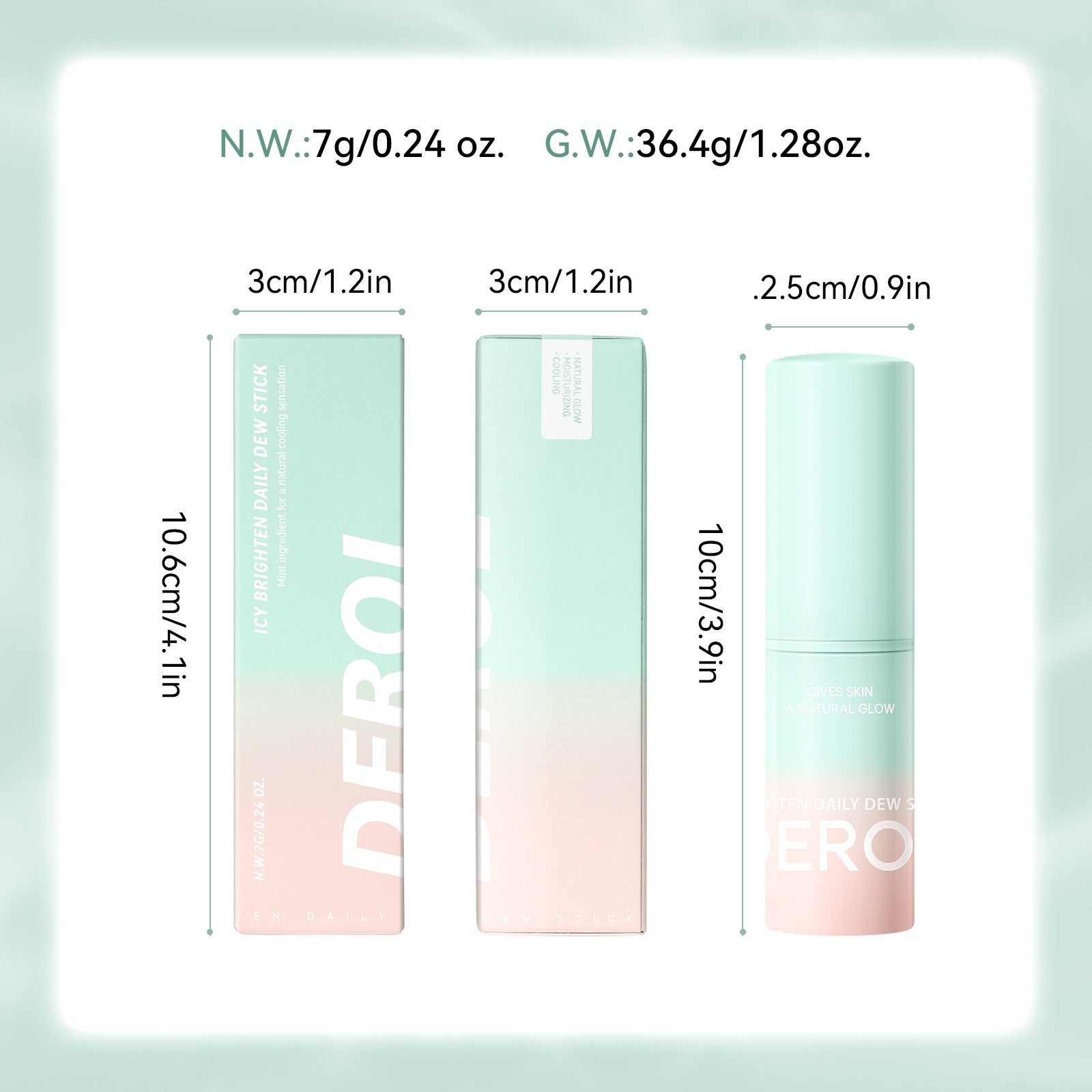 DEROL all-purpose mint moisturizing stick smears the whole body moisturizing facial skin eye lip pattern moisturizing stick